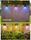 چراغ دیواری فضای باز خورشیدی مستطیل روشن RGB ضد آب IP65