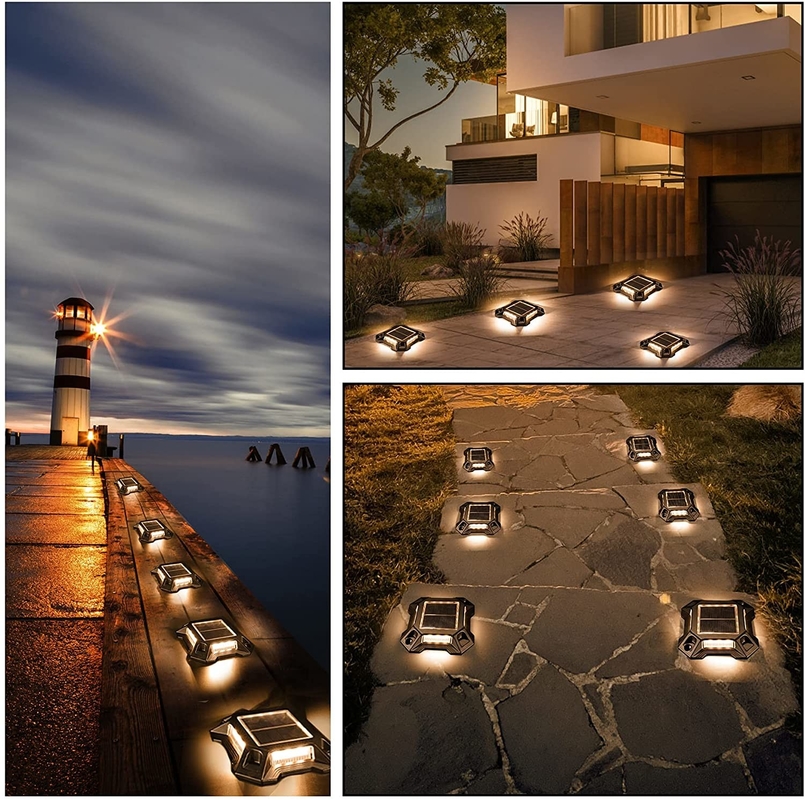 گام هشدار چراغ LED دریایی خورشیدی در فضای باز برای Driveway 123*123*23 میلی متر