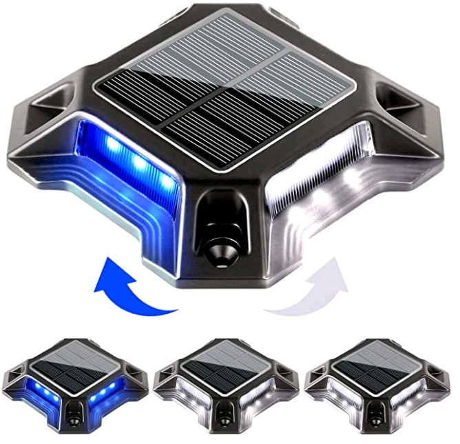 گام هشدار چراغ LED دریایی خورشیدی در فضای باز برای Driveway 123*123*23 میلی متر