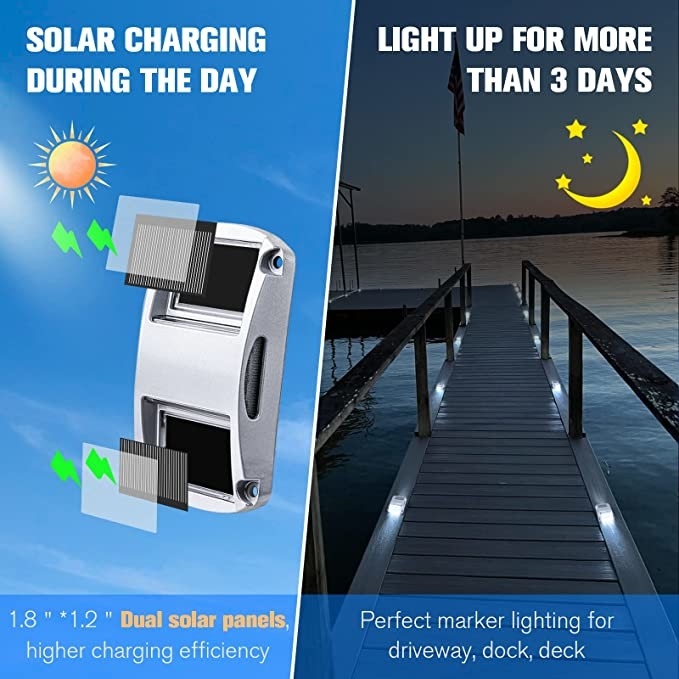 نشانگر جاده دو طرفه LED چراغ عرشه خورشیدی آلومینیومی Driveway برای مسیر