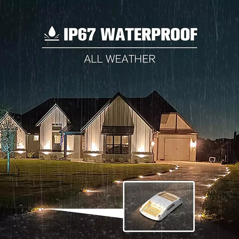 نشانگر جاده دو طرفه LED چراغ عرشه خورشیدی آلومینیومی Driveway برای مسیر