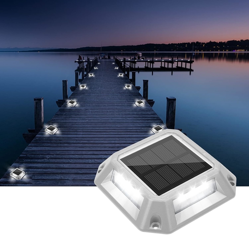 12PCS LED Bead Solar LED Driveway چراغ های قفسه ای برای راه های خارجی هشدار باغ