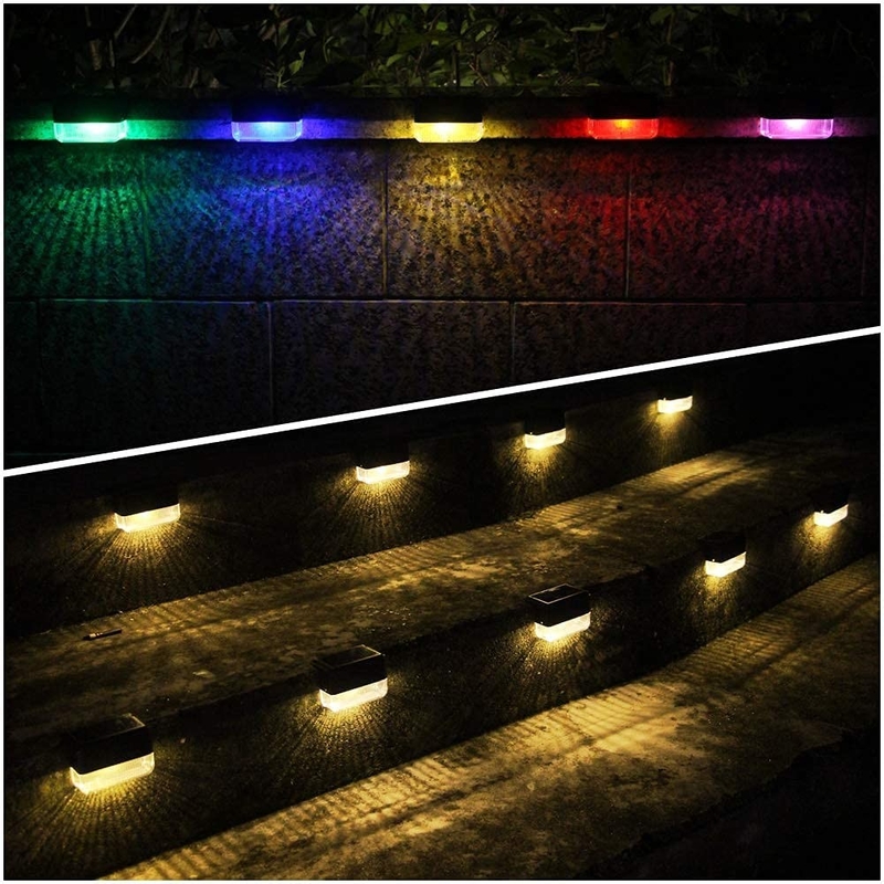 چراغ های خورشیدی LED در راهروی دروازه در فضای باز چراغ های خط هشدار برای پیاده رو باغ راهروی حیاط