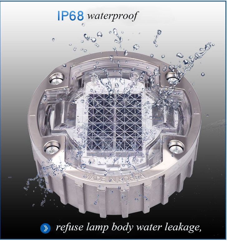 چراغ های جاده ای خورشیدی LED 2V ضد آب IP68 0.825KG نشانگرهای ایمنی مسیر روشن
