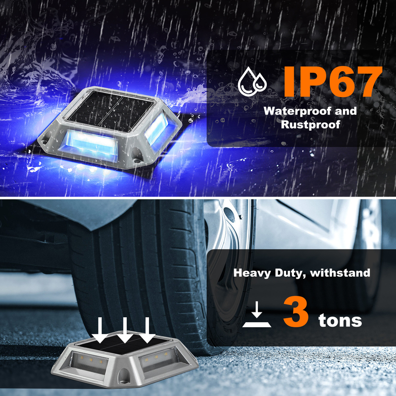 IP67 ضد آب در فضای باز چراغ های سولر دیک چراغ های حفاظتی پله پله باغ زمین راهگاه لوله