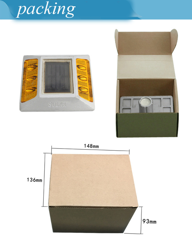 چراغ های جاده ای خورشیدی 2V LED IP68 ضد آب آلومینیوم آلیاژ PC بازتاب زرد قرمز سفید آبی سبز