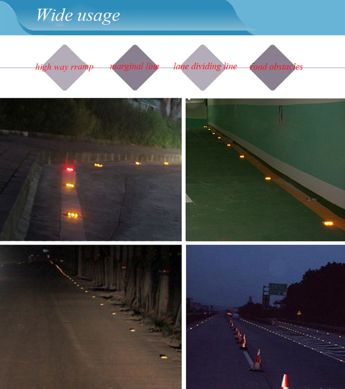 چراغ های جاده ای خورشیدی 2V LED IP68 ضد آب آلومینیوم آلیاژ PC بازتاب زرد قرمز سفید آبی سبز