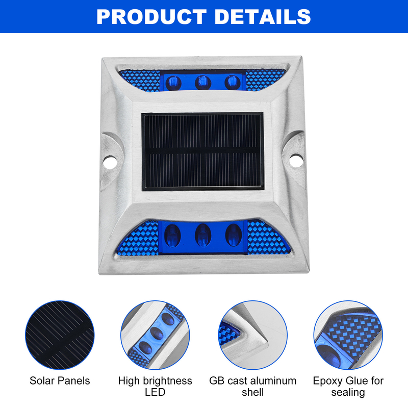 چراغ LED خورشیدی IP68 با طول عمر 50000 ساعت و ولتاژ 2 ولت
