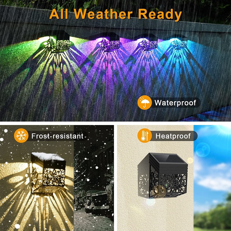 چراغ های باغ LED خورشیدی با پانل سیلیکون تک کریستال در رنگ سفید گرم / سرد / RGB