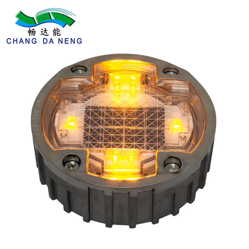 رفلکتور جاده ای LED خورشیدی 250g با 6 چراغ LED ثابت یا درخشان بینایی 800 متر
