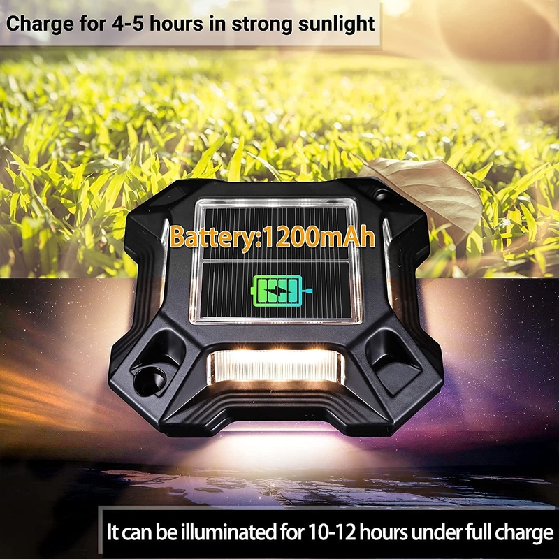 چراغ خورشیدی LED سفید و سرد که توسط باتری 1.2V/600MAH Ni-Mh تغذیه می شود