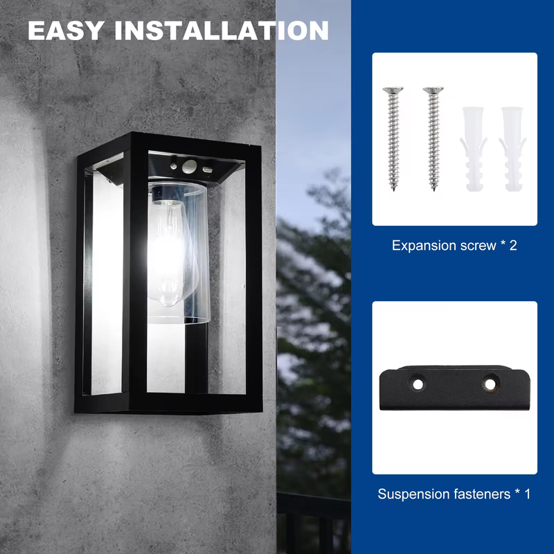 نور حرکت سنسور خورشیدی درب درب بیرونی نور IP65 Sconce دیوار لامپ فانوس برای درب ورودی حیاط تزئینی