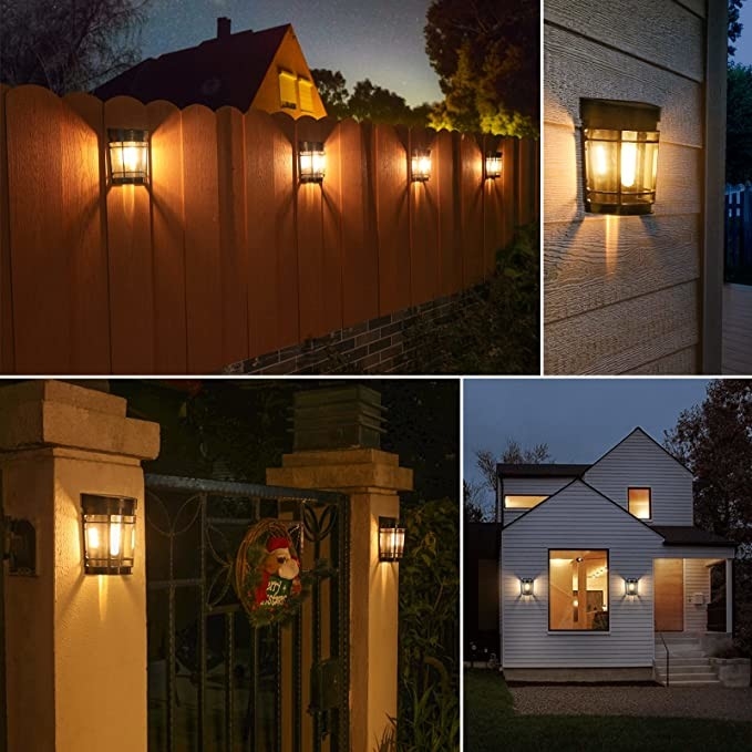 روشنایی دیواری خورشیدی سفید گرم تا RGB باتری لیتیوم ترنری با پوسته ضد آب IP65 PC