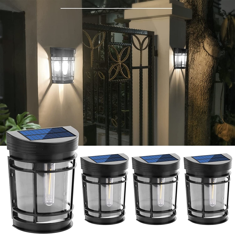 روشنایی دیواری خورشیدی سفید گرم تا RGB باتری لیتیوم ترنری با پوسته ضد آب IP65 PC