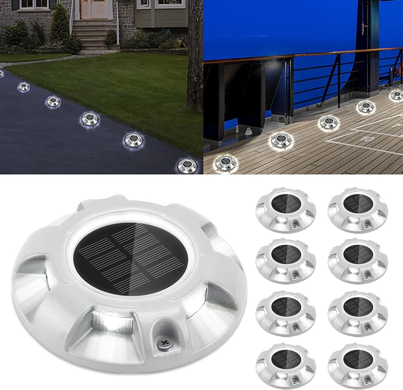 IP68 ضد آب آلومینیوم خورشیدی نور کف قفسه برای راه باغ 114 * 22MM