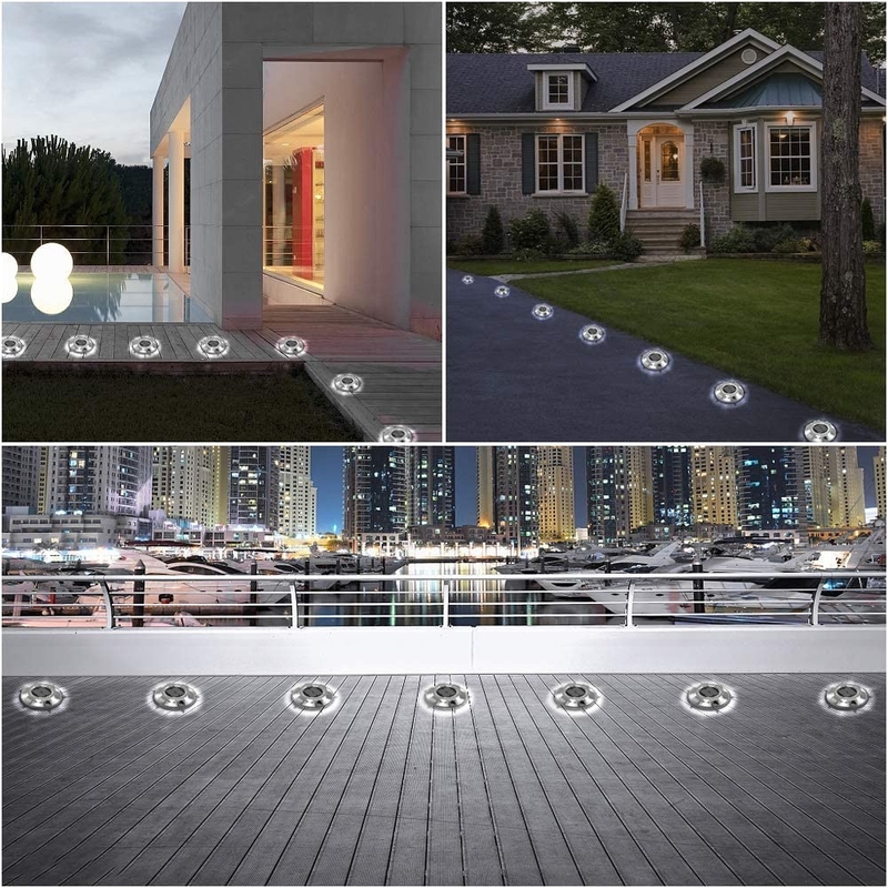 IP68 ضد آب آلومینیوم خورشیدی نور کف قفسه برای راه باغ 114 * 22MM