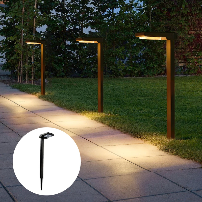 IP65 درب ضد آب 6 LED چراغ شمسی باغ خودکار روشن / خاموش 15 ساعت زمان کار