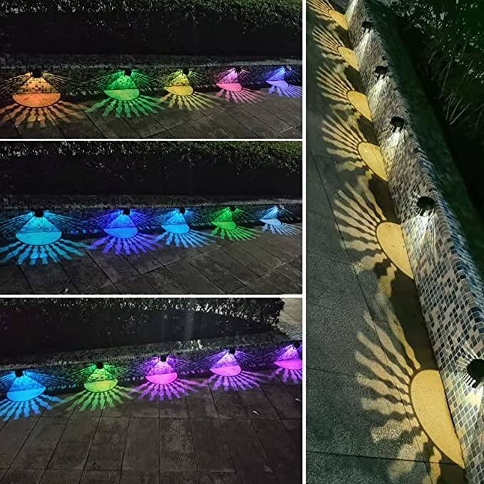 نور خورشیدی نور باغ خورشیدی پروژکتور RGB الگوی نور ضد آب تزئین باغ حیاط عقب حیاط جلو