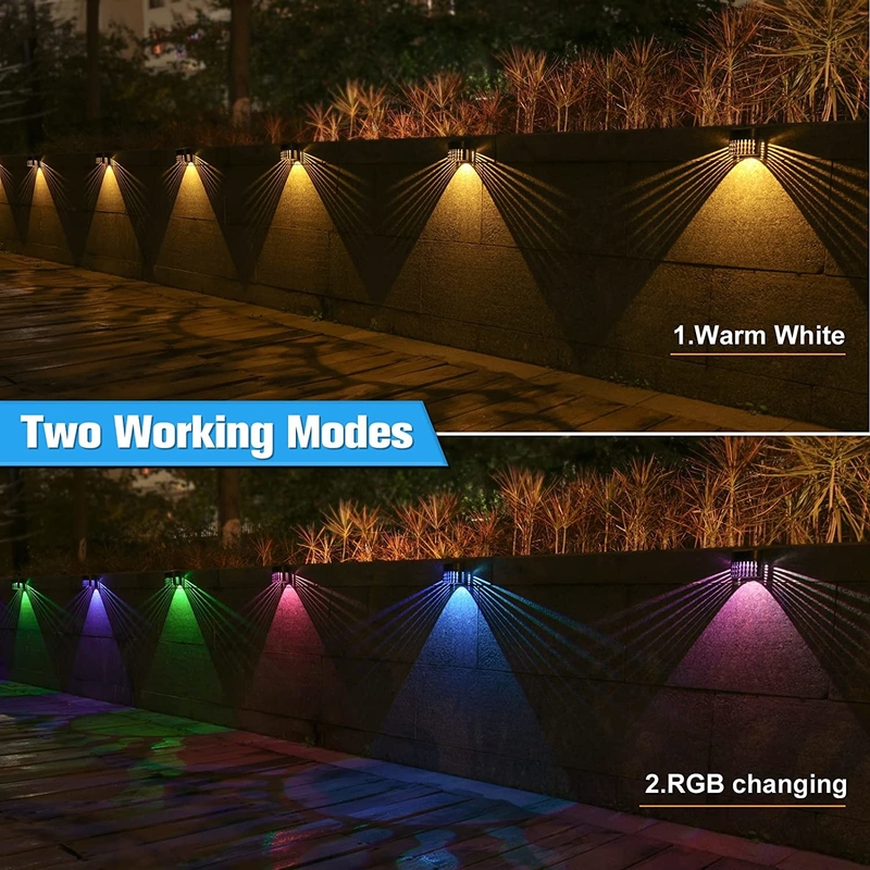 نور خورشیدی نور باغ خورشیدی پروژکتور RGB الگوی نور ضد آب تزئین باغ حیاط عقب حیاط جلو