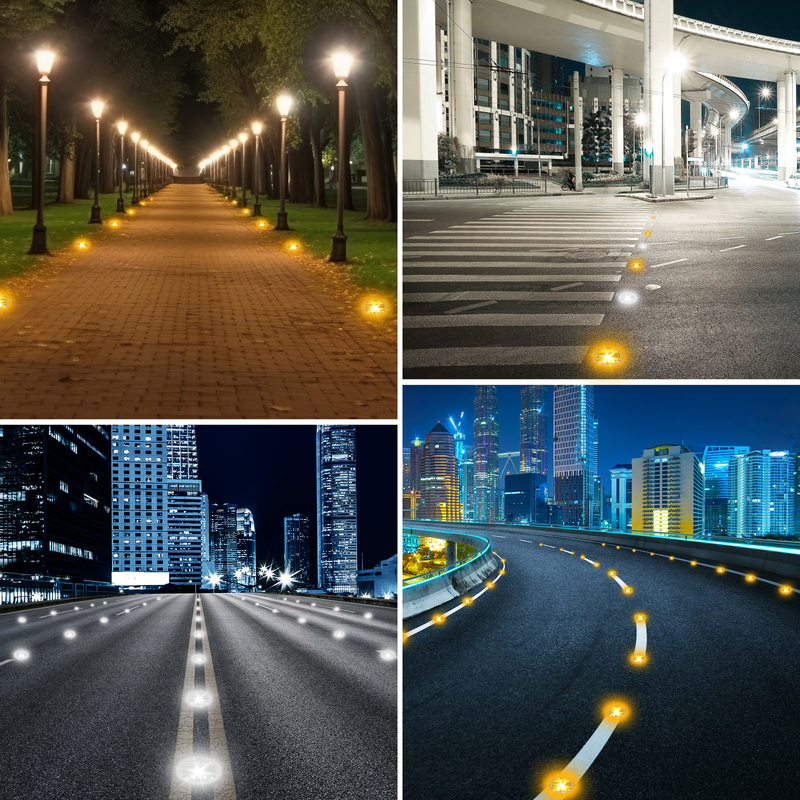 بازتاب دهنده جاده ای با نور بالا LED با انرژی خورشیدی با دید بسیار طولانی برای هشدار بزرگراه