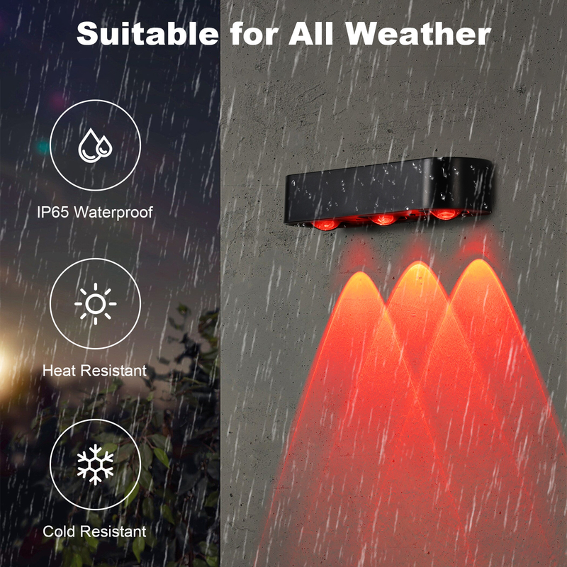 200mAh خورشیدی IP65 ضد آب ABS PMMA LED چراغ حصار با RGB سفید گرم