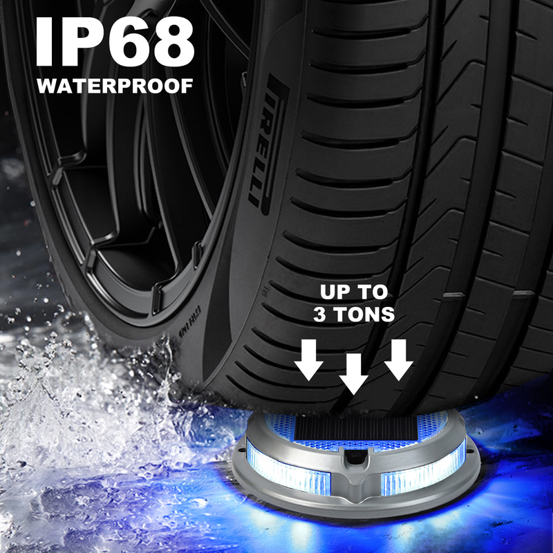 IP68 نشانگرهای جاده ای ضد آب خورشیدی برای ایمنی با مواد آلومینیوم آلیاژ PC و طراحی سازگار با محیط زیست