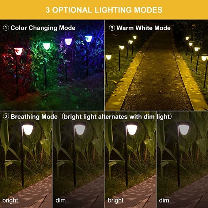 IP68 ضد آب RGB حصار خورشیدی چراغ LED مجهز به Landscape ABS PP برای باغ