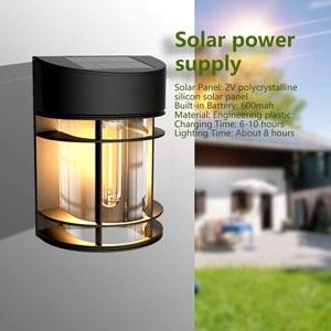 چراغ دیواری باغ خورشیدی دائمی روشن 5V 150MA پنل خورشیدی ضد آب