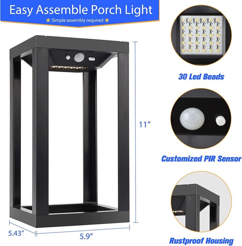 ۴۷۰ گرم چراغ های دکوراتیو خارجی سیاه خورشیدی با ۱۵ ساعت کار