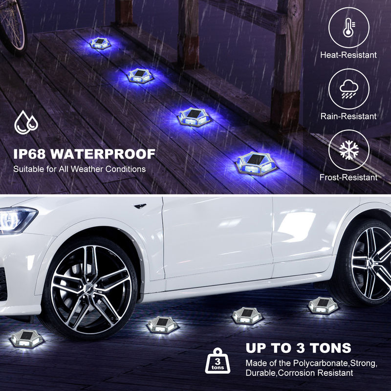 20 لومن آبی/سرد سفید نور سولر دوک بدن آلومینیومی IP68 سطح ضد آب 150g ولتاژ 2V