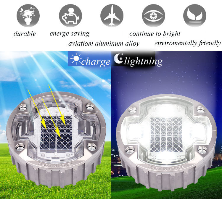 بازتاب دهنده LED خورشیدی با باتری Ni-Mh ۱۲۳*۵۰ میلی متر برای عملکرد طولانی مدت