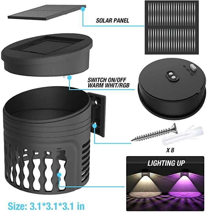 چراغ های باغ با انرژی خورشیدی با زمان کار 20 ساعت و روشنایی LED سفید گرم