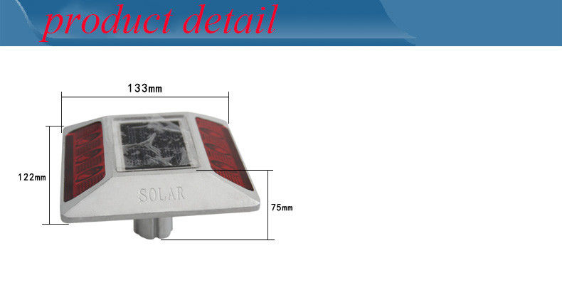 نشانگرهای جاده ای خورشیدی با آلیاژ آلومینیوم و مواد PC برای هشدار ایمنی