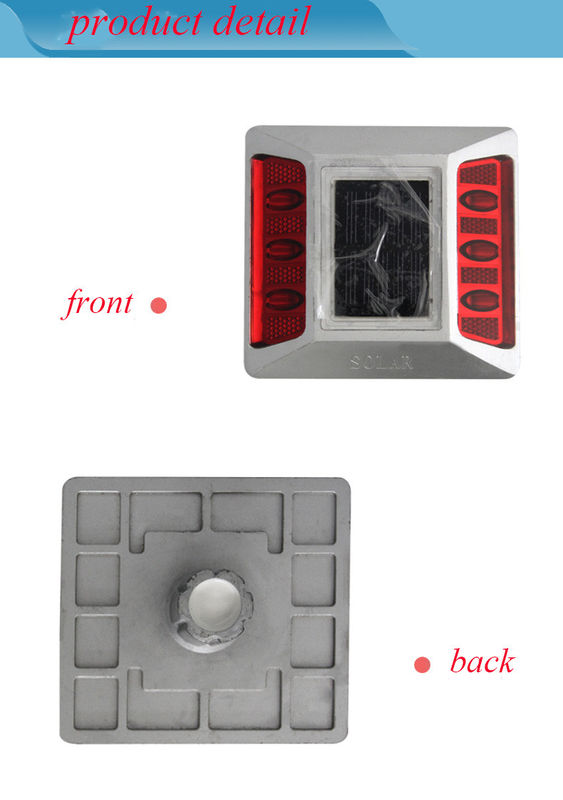 نشانگرهای جاده ای خورشیدی با آلیاژ آلومینیوم و مواد PC برای هشدار ایمنی