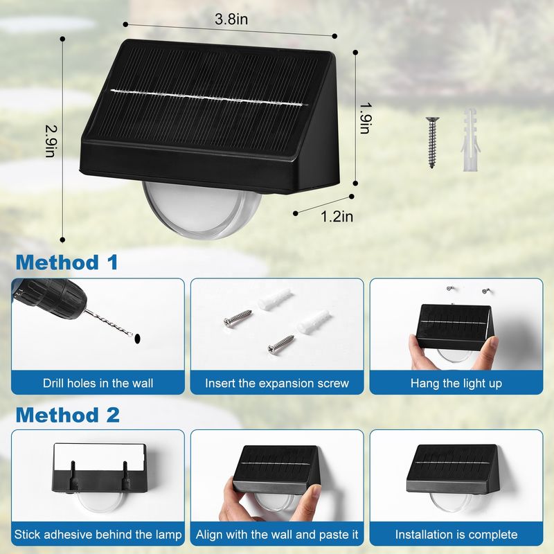 چراغ های درخشان خورشیدی LED IP65 ضد آب 7 رنگ RGB