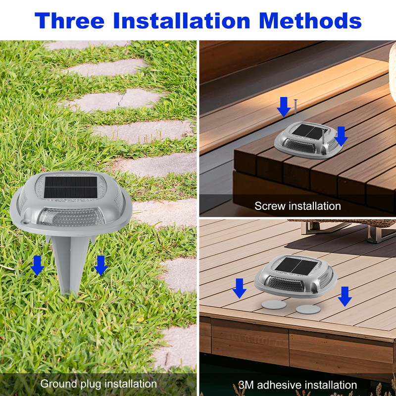 چراغ اسکله خورشیدی ضدآب IP67 با باتری 1.2 ولت/600 میلی آمپر ساعتی و پنل خورشیدی 2 ولت/140 میلی آمپر در رنگ سفید+آبی