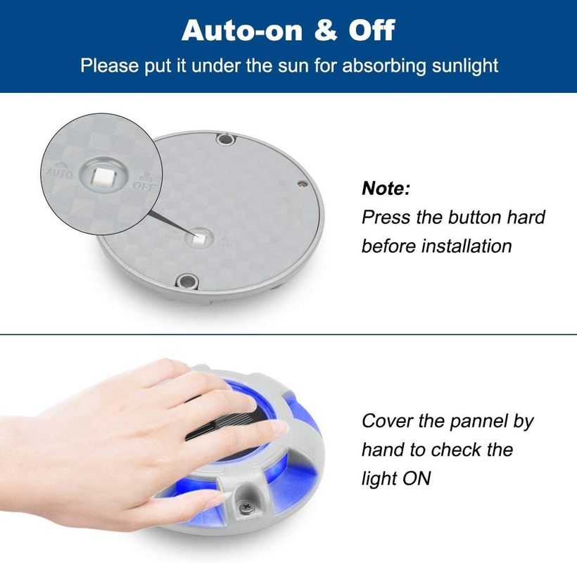 آلومینیوم آلیاژ خورشیدی جاده استد با 6000K هشدار نور روز IP67 ضد آب و 2 سال گارانتی