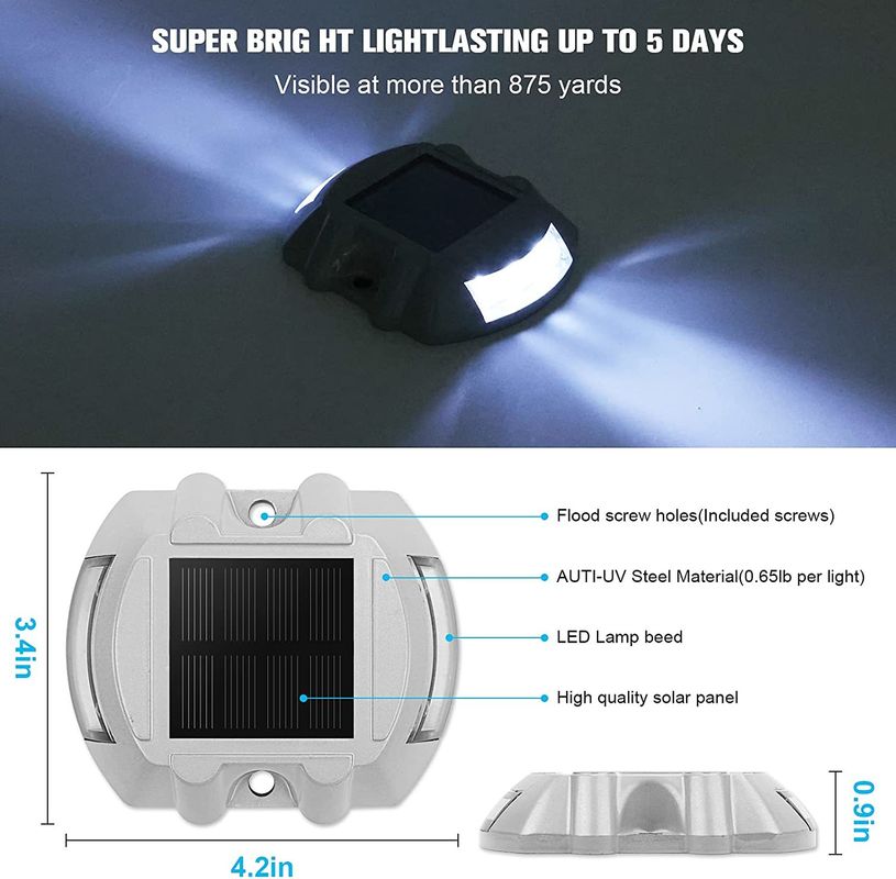 سد جاده ای خورشیدی با فاصله دید >500 متر عمر کاری >3 سال و فشرده سازی مقاومت بالا >20T برای ایمنی ترافیک