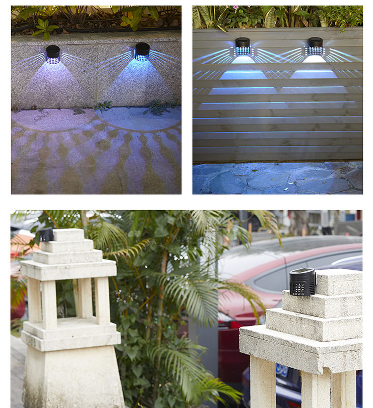 چراغ حصار خورشیدی با طول عمر 50000 ساعت، زاویه پرتو 120 درجه و 2 سال گارانتی برای تزئینات باغ در فضای باز